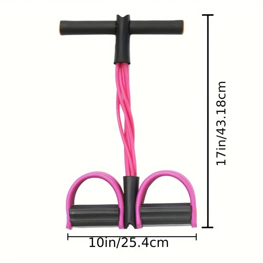 6-Tube Resistance Band, Multi-Functional Elastic Yoga Pull Rope for Arms, Legs, Waist & Abs, Durable Latex Fitness Equipment