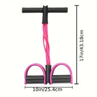 6-Tube Resistance Band, Multi-Functional Elastic Yoga Pull Rope for Arms, Legs, Waist & Abs, Durable Latex Fitness Equipment