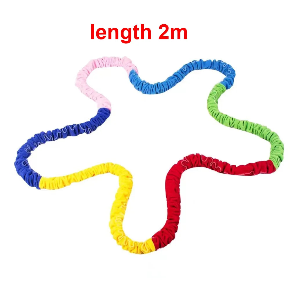 Elastic Rope Loop Kindergarten Outdoor Sport Toys - Team Cooperation Training Equipment Southeast Northwest Running Kids Game