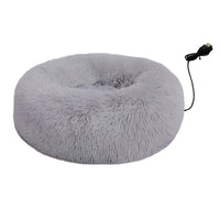 Winter Heated Constant Temperature Pet Bed 50CM Diameter Cat Bed Dog Bed USB Electric Blanket Small