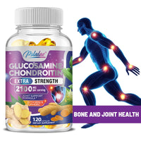 Glucosamine Chondroitin - with Turmeric, Boswellia, Quercetin - Supports Joint Health and Mobility - 120 Capsules