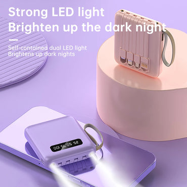 Rechargeable Battery DIY Kit 18650 Power Bank Charge Storage Box Digital Display 4 Output Interface for Charging Mobile Phones