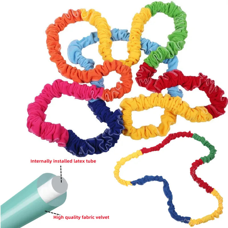 Elastic Rope Loop Kindergarten Outdoor Sport Toys - Team Cooperation Training Equipment Southeast Northwest Running Kids Game