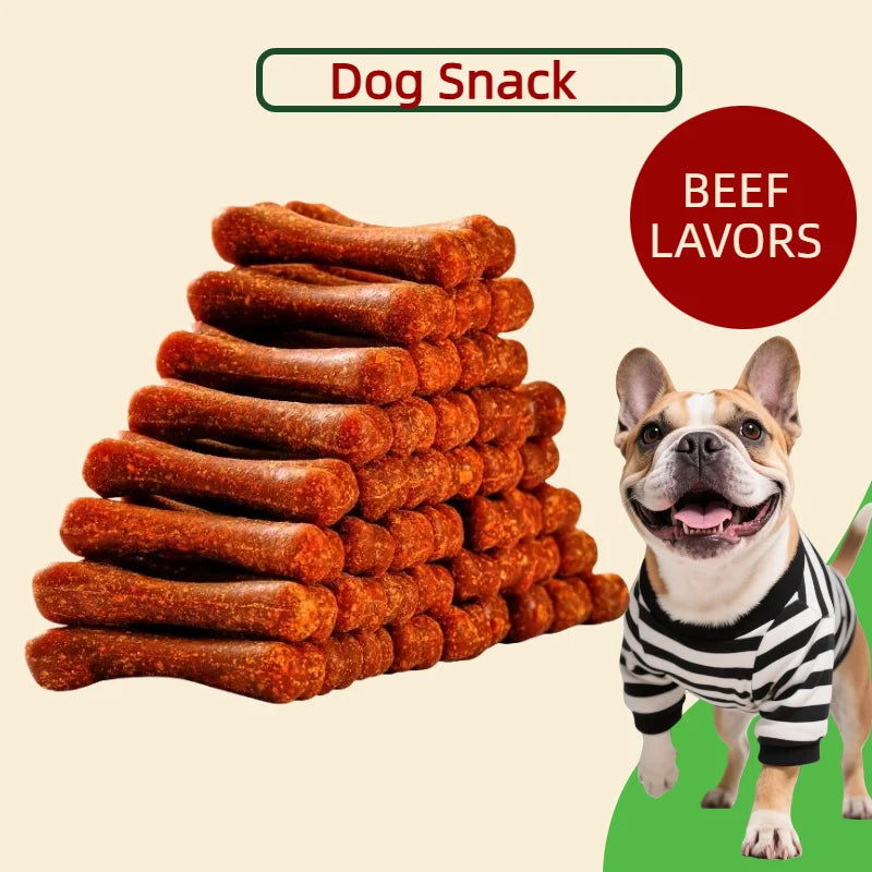 Beef Flavored Dental Chew Bones for Dogs – 100g, Delicious & Long-Lasting Oral Care Snack