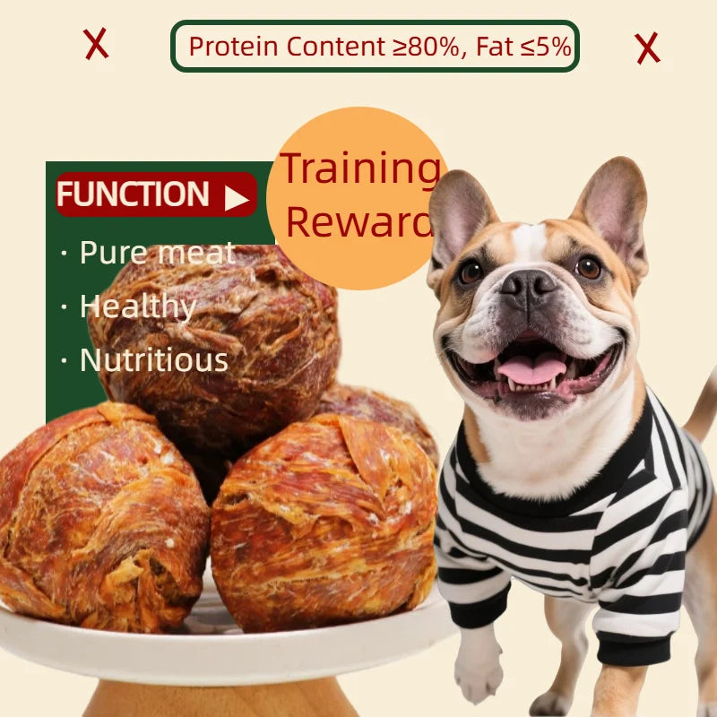 Chicken Meatball Dog Chew Treats – 200g, Tasty & Nutritious, Promotes Dental Health