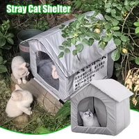 NewestStray Cat dog House Waterproof Outdoor Winter Warm Pet Cave Sleeping Beds Home Foldable Washable for Small Supplies